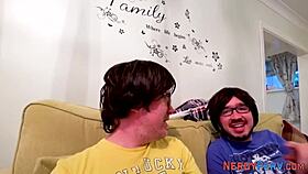 British Slut Devours Nerd's Cock Intensely