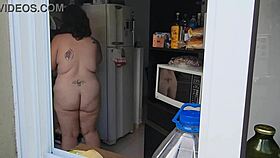 Finally caught my neighbor fully naked