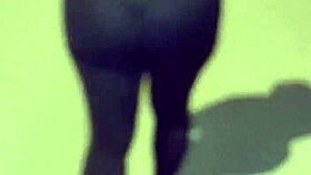 Mature big ass milf flashing see-through leggings on the street 😏