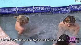 Girls playing naked at spring break party