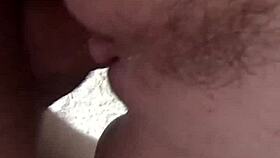 Brunette Babe BJ and ANAL in Restroom