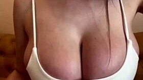 woman with big milky tits receives massage