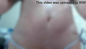 Sext pink hairy pussy teases in see-through lingerie