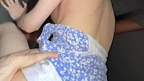 Busty blonde rides in car