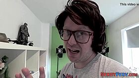 British Slut Devours Nerd's Cock Intensely