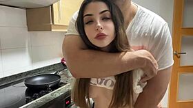 Quick Kitchen Fuck Leaves Him Surprised By Fast Cum
