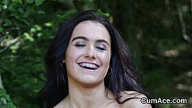 Hot Babe Receives Facial Cumshot While Sucking