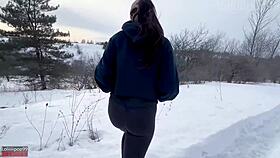 asian lululemon girl fucked warm in cold leggings