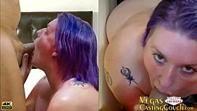 Misty Mae's big BBW body in POV casting, deepthroating monster cock solo