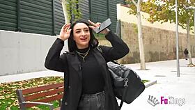 Exploring Madrid with Nelia Estrada's huge tits 😍