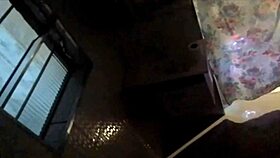 redhead amateur teased in public toilet, getting blowjob and fucked by stranger