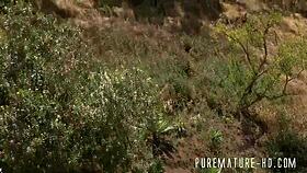 Busty milf enjoys big black dick orally