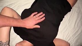 blowjob in shower, cum on big tits