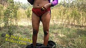 woman gets fucked in the field on the ranch