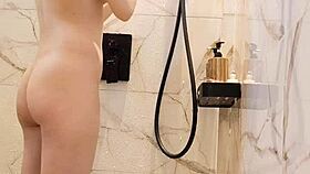 Bathing Of Black Hair Japanese Girl!