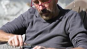 Adult Time - Cutie Vanessa Sky Is Fascinated With Pornstar Stepdad Steve Holmes Big Cock