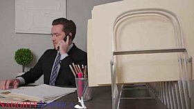 Secretary Kayla Kayden works overtime with boss in office