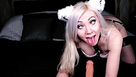 tight pussy ahegao neko cumslut begs for creampie