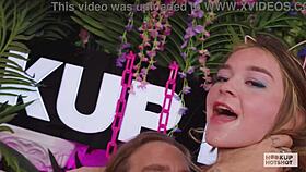 new teen 18+ beauty della cate gets nasty with older guy in sloppy blowjob and doggystyle