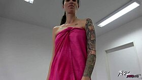 Skinny whore wants a fat cock to open her cunt and mouth 😈