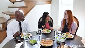 Black Man Instructs Asian Girls Ember Snow and Summer Hart in Intense Session