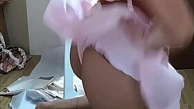 That tiny pest interrupts my self-sucking, but I drench her in cum