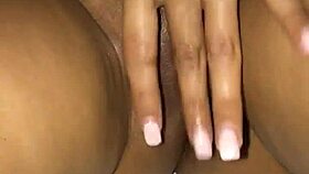 Oiled Shaved Pussy Moistening