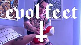 Intense foot worship with my lover, gagging on toes