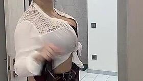 A neighbor with natural tits came to your room what are you going to do with her