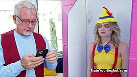 Is this man testing petite teen blowjob wild?