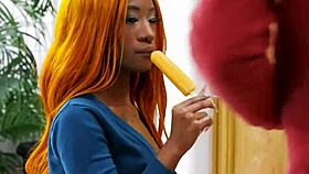 Watch Mini Stallion Masturbate As Steve Swaps Dildo For Cock