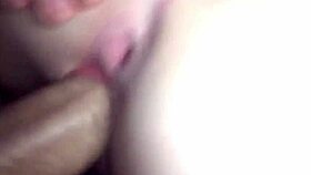 She feels rough fucking and creampie after eating donuts