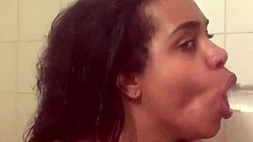 Fresh face fucks bare ass in shower