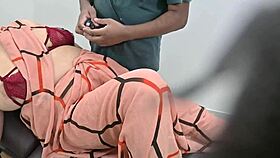 Indian doctor checks lady patient in clinic 😊