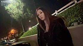 Italian hot milf long hair artemisia love solo smoking session outdoor