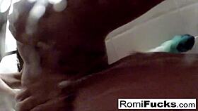 Romi Rain's lesbian tits get sucked!