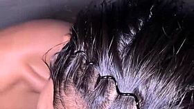 Amateur Couple Enjoys Dessert Before Dinner - Ebony Deepthroat and Monster Cock Teasing