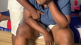 married african woman waits for husband to leave then gives pussy to gate man