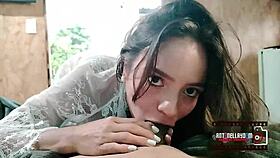 come to my cabin alone and fuck with the door wide open