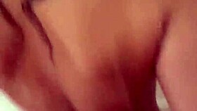 blowjob in shower, cum on big tits