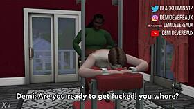 Ebony domina spanks that whore 😈