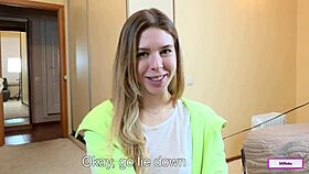 Horny neighbor found a reason to suck cock oral pulsating cum