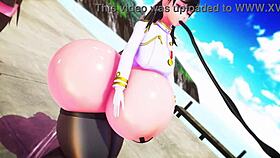 Girl Inflated Like a Balloon