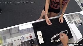 Busty babe gets fucked hard in the toilet at xxx pawn 😏