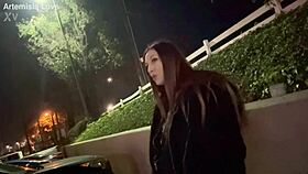 Italian hot milf long hair artemisia love solo smoking session outdoor