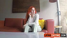 Innocent Redhead Latina Teen Tricked To Fuck At Red Lingerie Shooting