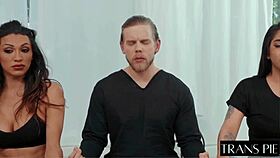 big cock threesome with two shemales