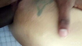 pov blonde encounter in sheer clothes