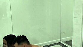 I ate the tasty young pussy it got all wet in several positions complete on sheer