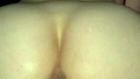Detailed View of Amateur Milf's Ass Riding in Reverse Cowgirl Creampie